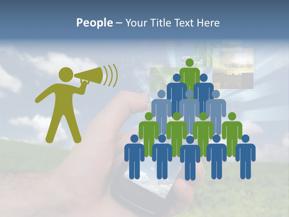 Sky Wireless Screen PowerPoint Template