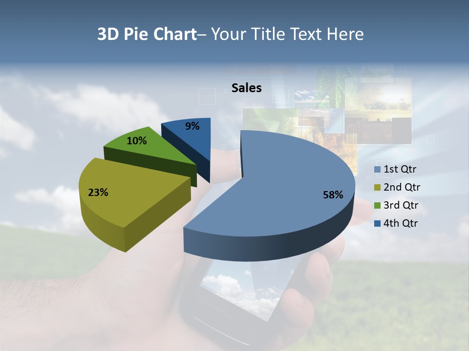 Sky Wireless Screen PowerPoint Template