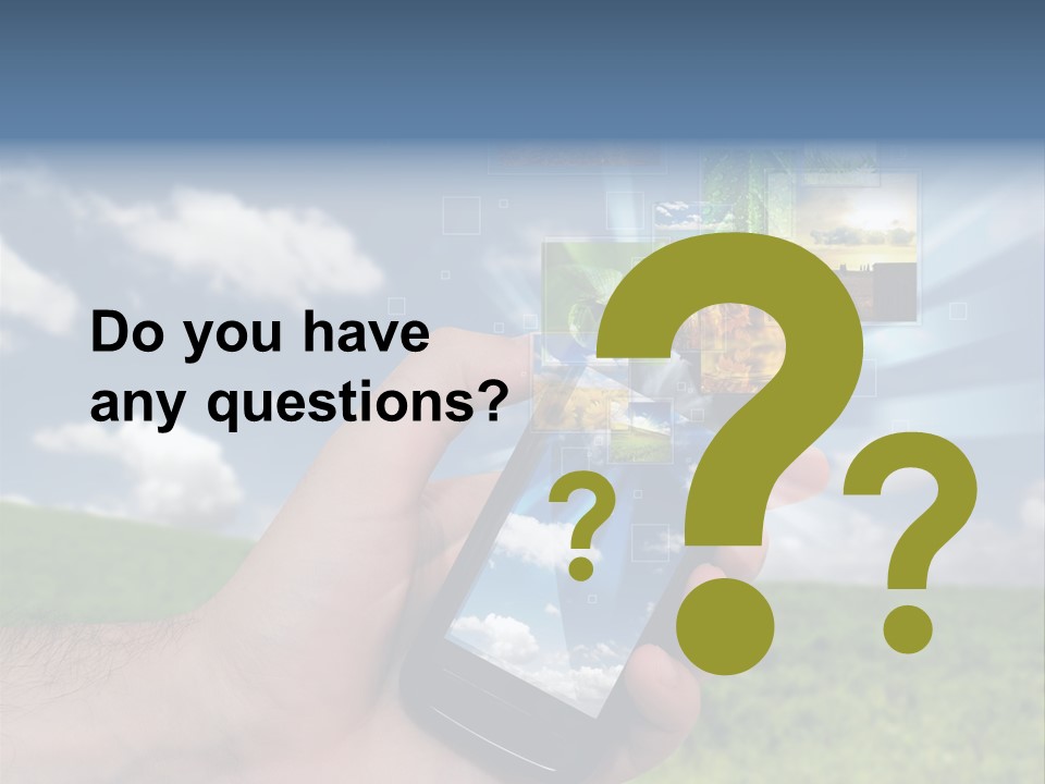 Sky Wireless Screen PowerPoint Template