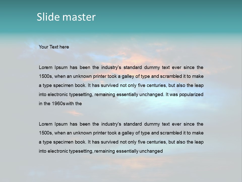 Evening Beautiful Sunlight PowerPoint Template