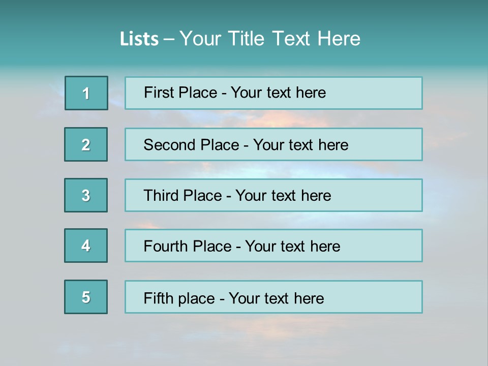 Evening Beautiful Sunlight PowerPoint Template