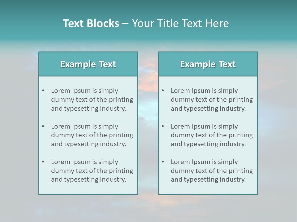 Evening Beautiful Sunlight PowerPoint Template