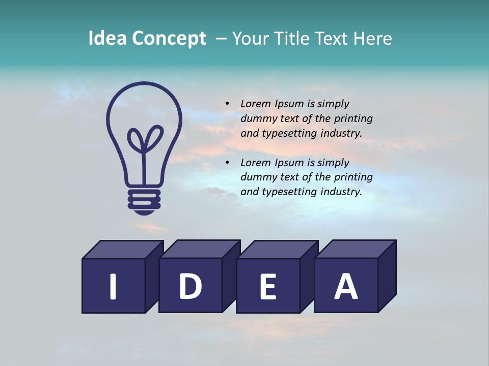 Evening Beautiful Sunlight PowerPoint Template