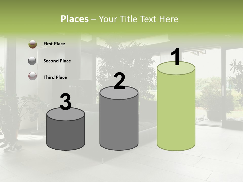 Living Black Apartment PowerPoint Template