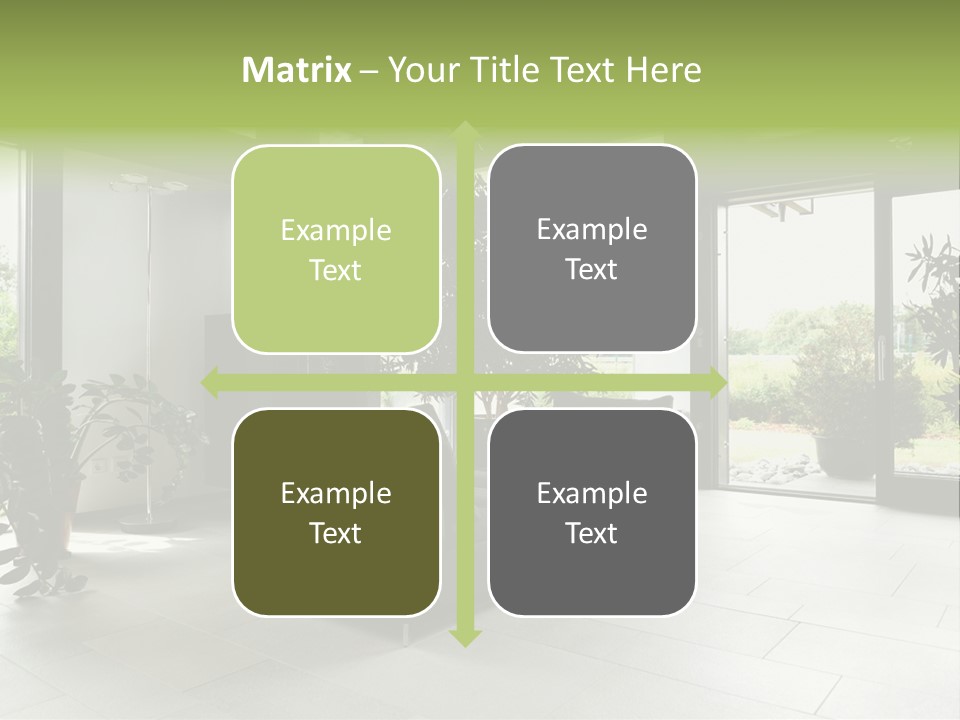 Living Black Apartment PowerPoint Template