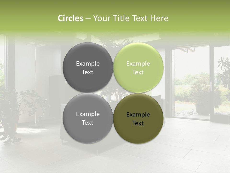 Living Black Apartment PowerPoint Template