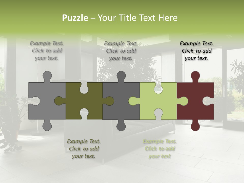 Living Black Apartment PowerPoint Template