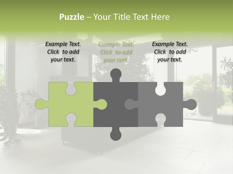 Living Black Apartment PowerPoint Template