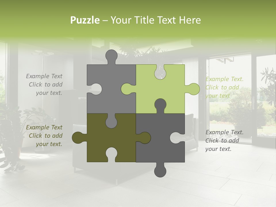 Living Black Apartment PowerPoint Template