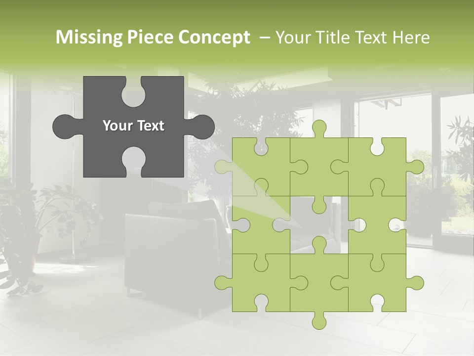 Living Black Apartment PowerPoint Template