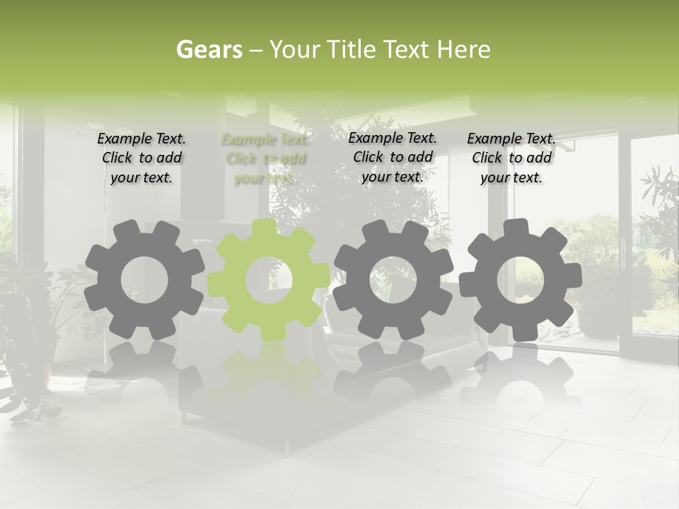 Living Black Apartment PowerPoint Template