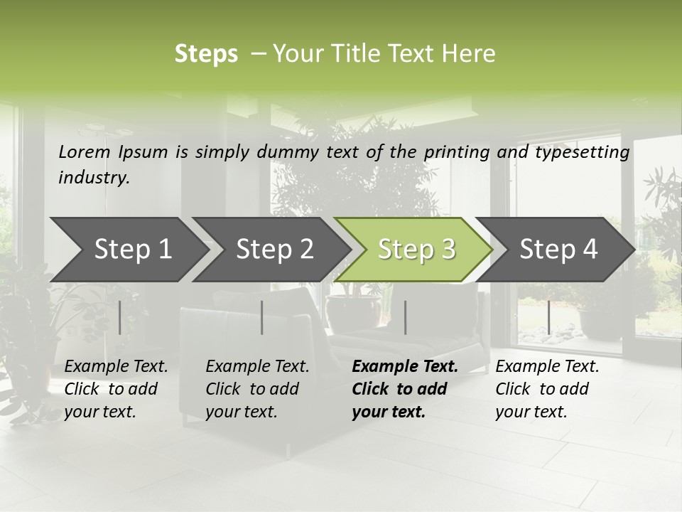 Living Black Apartment PowerPoint Template