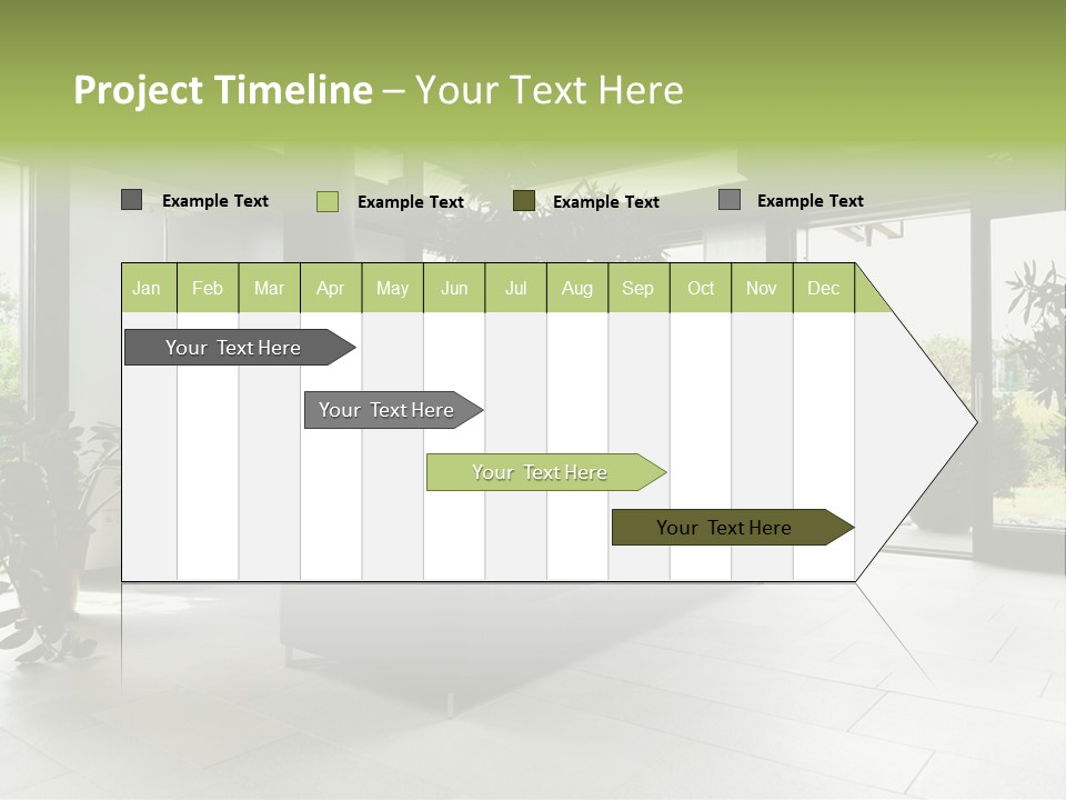 Living Black Apartment PowerPoint Template