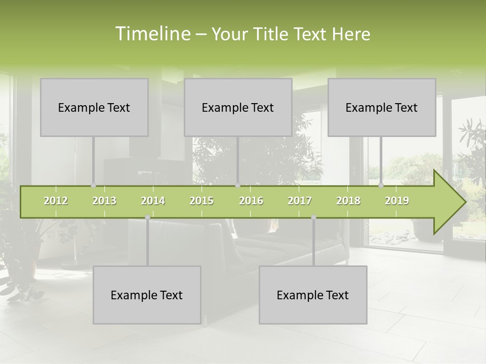 Living Black Apartment PowerPoint Template