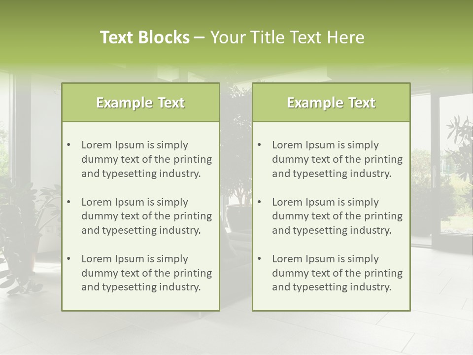 Living Black Apartment PowerPoint Template