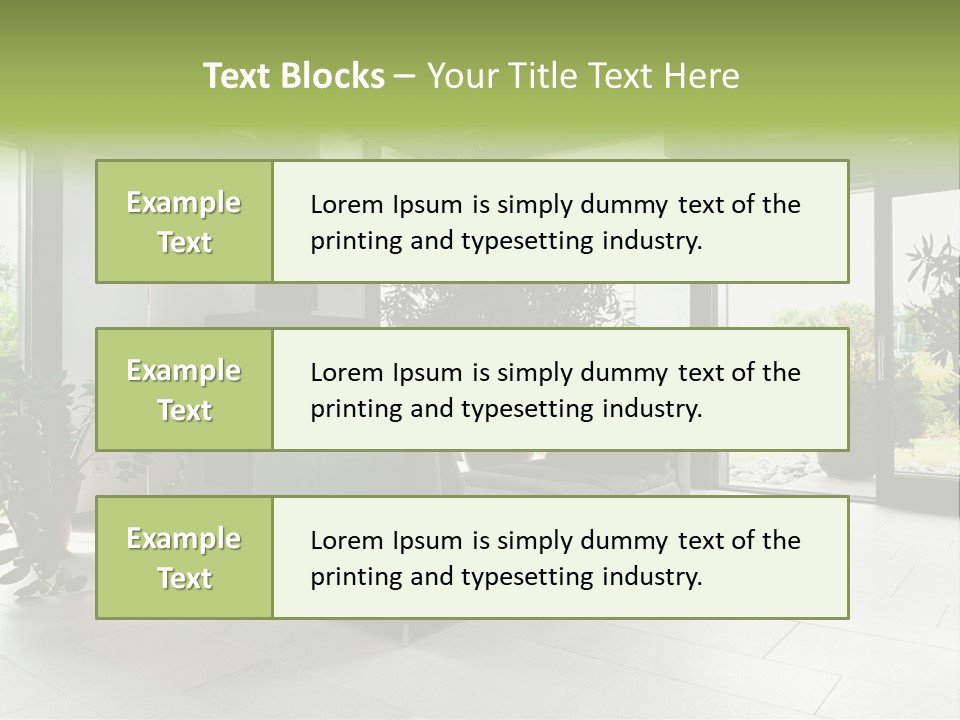 Living Black Apartment PowerPoint Template
