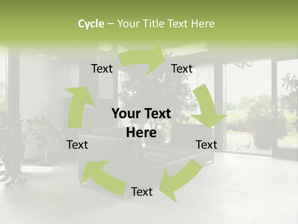 Living Black Apartment PowerPoint Template