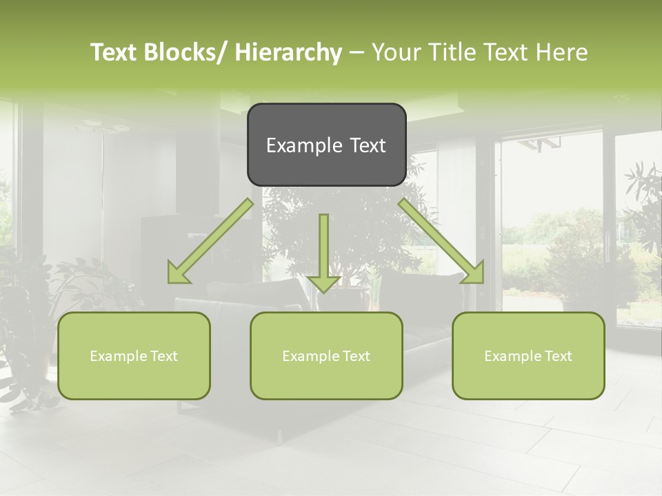 Living Black Apartment PowerPoint Template