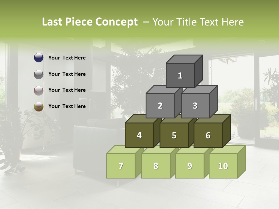 Living Black Apartment PowerPoint Template