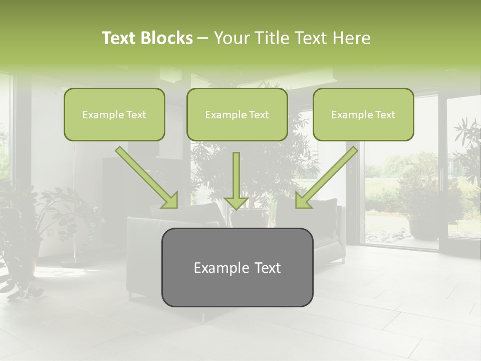 Living Black Apartment PowerPoint Template