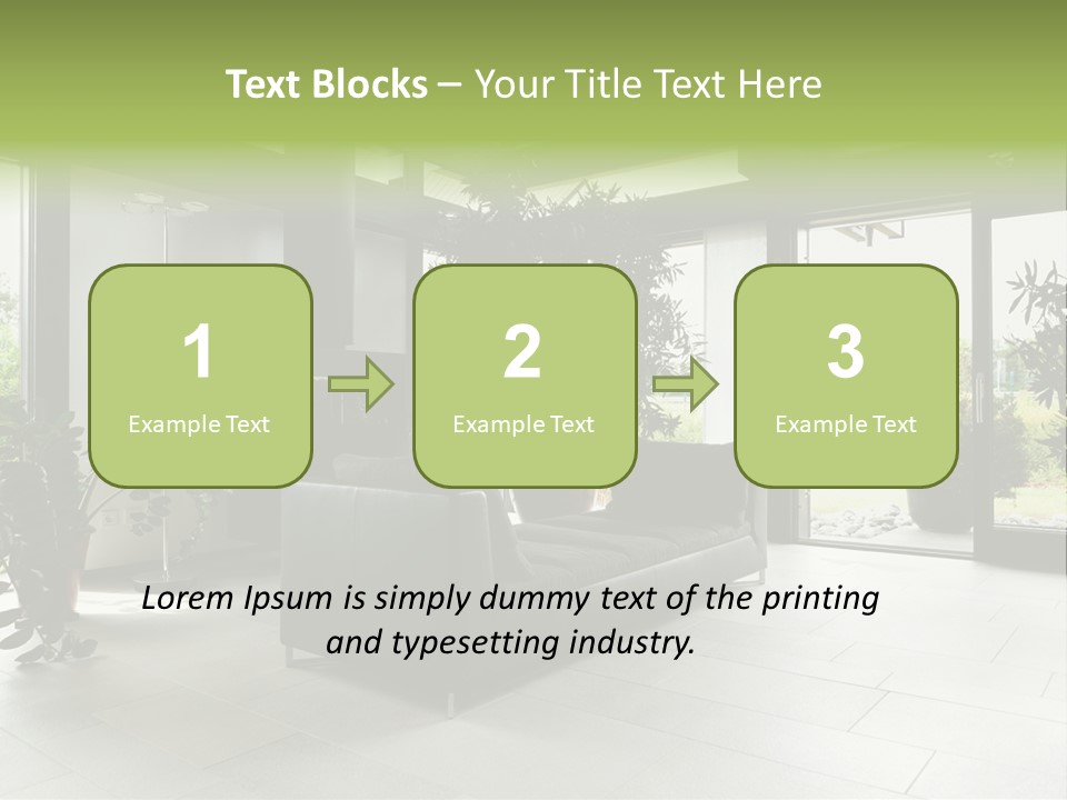 Living Black Apartment PowerPoint Template