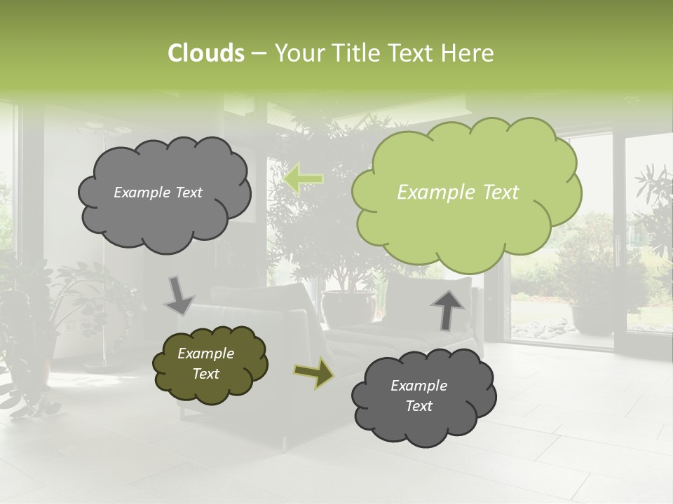 Living Black Apartment PowerPoint Template