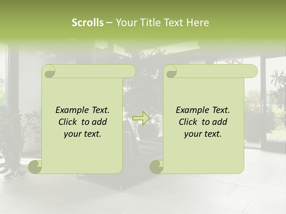 Living Black Apartment PowerPoint Template