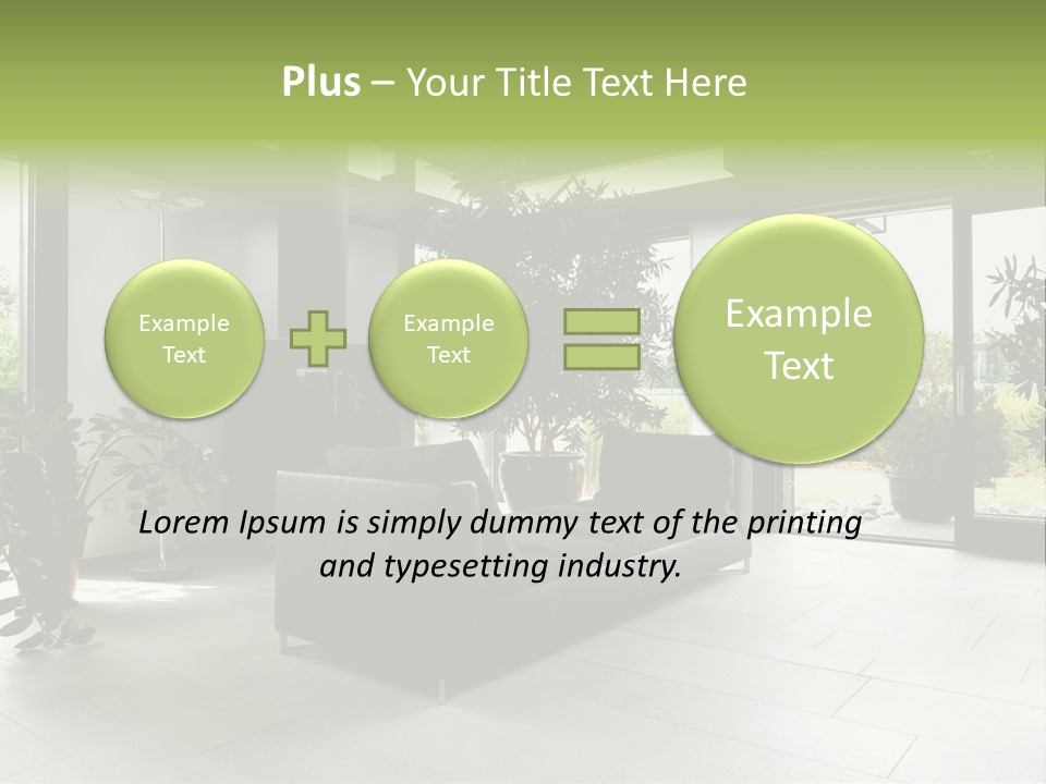 Living Black Apartment PowerPoint Template