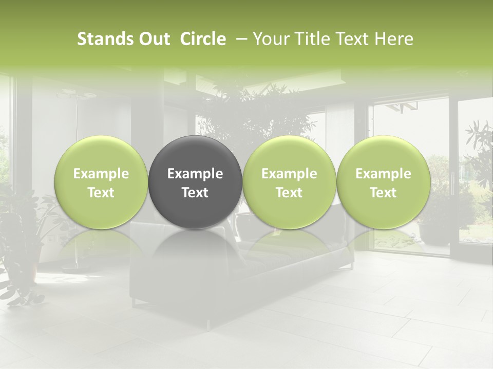 Living Black Apartment PowerPoint Template