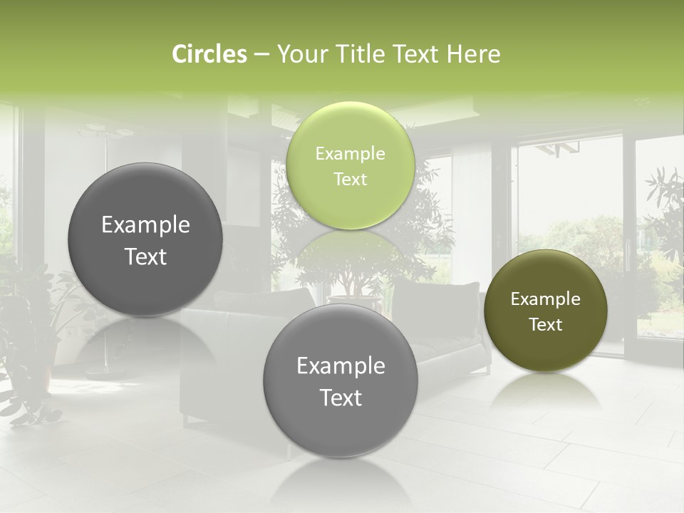Living Black Apartment PowerPoint Template