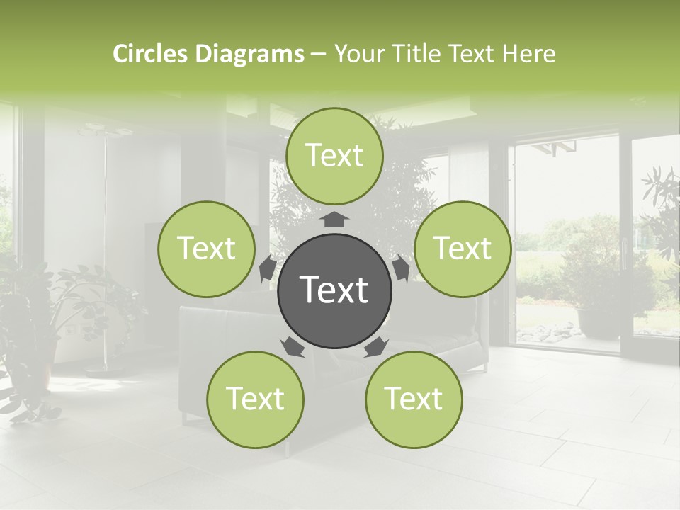 Living Black Apartment PowerPoint Template