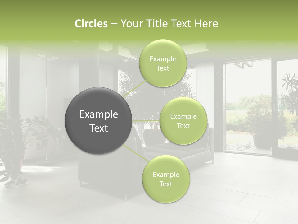 Living Black Apartment PowerPoint Template