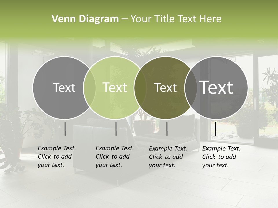 Living Black Apartment PowerPoint Template