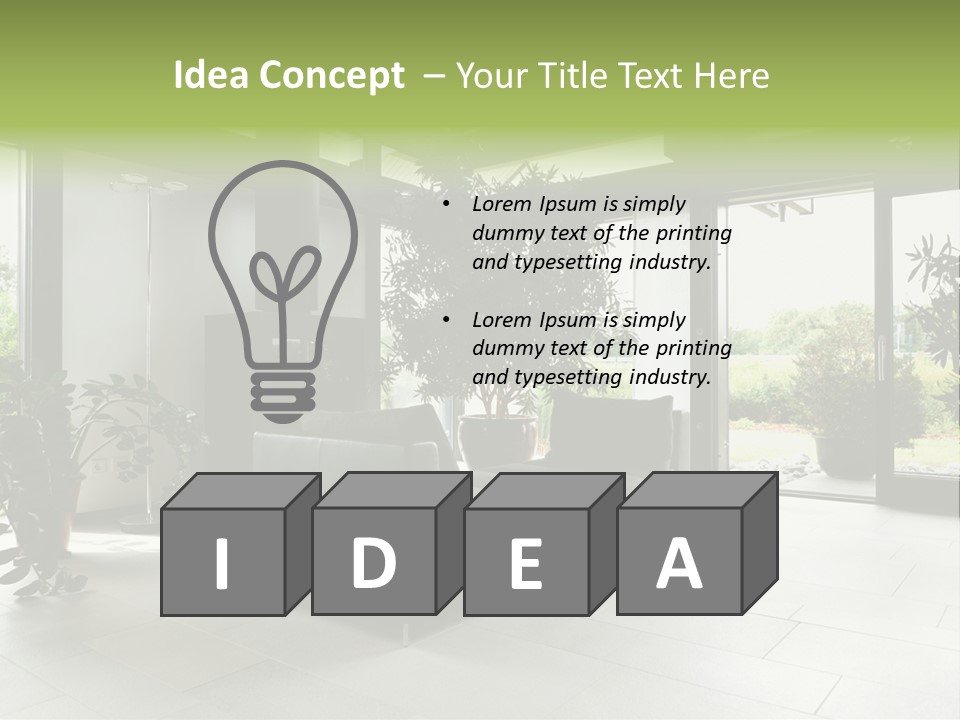 Living Black Apartment PowerPoint Template