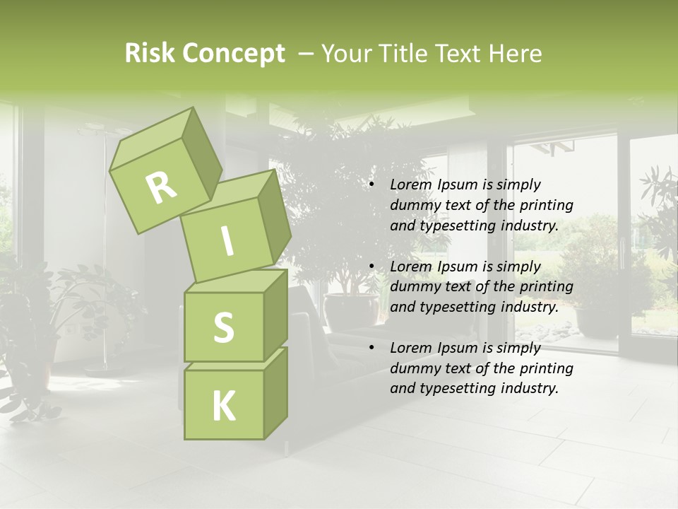 Living Black Apartment PowerPoint Template