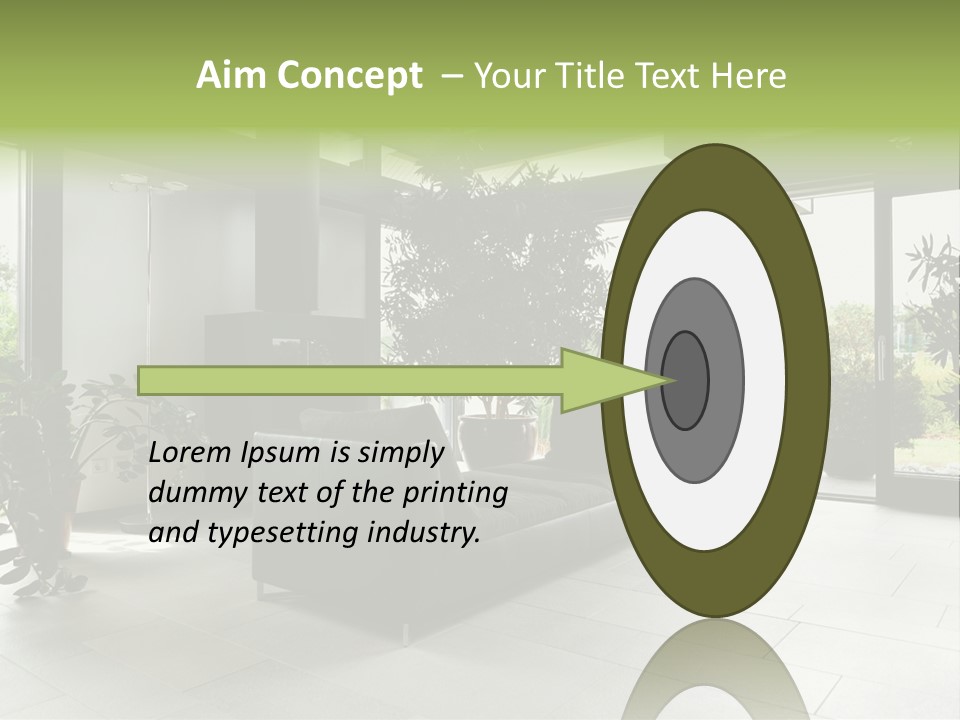 Living Black Apartment PowerPoint Template