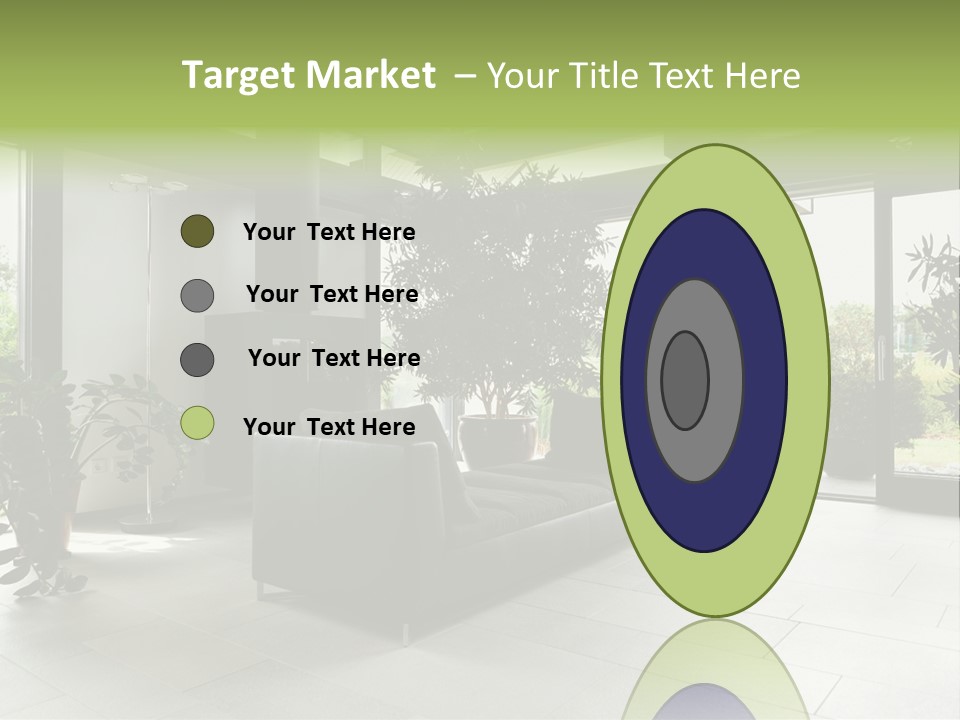 Living Black Apartment PowerPoint Template