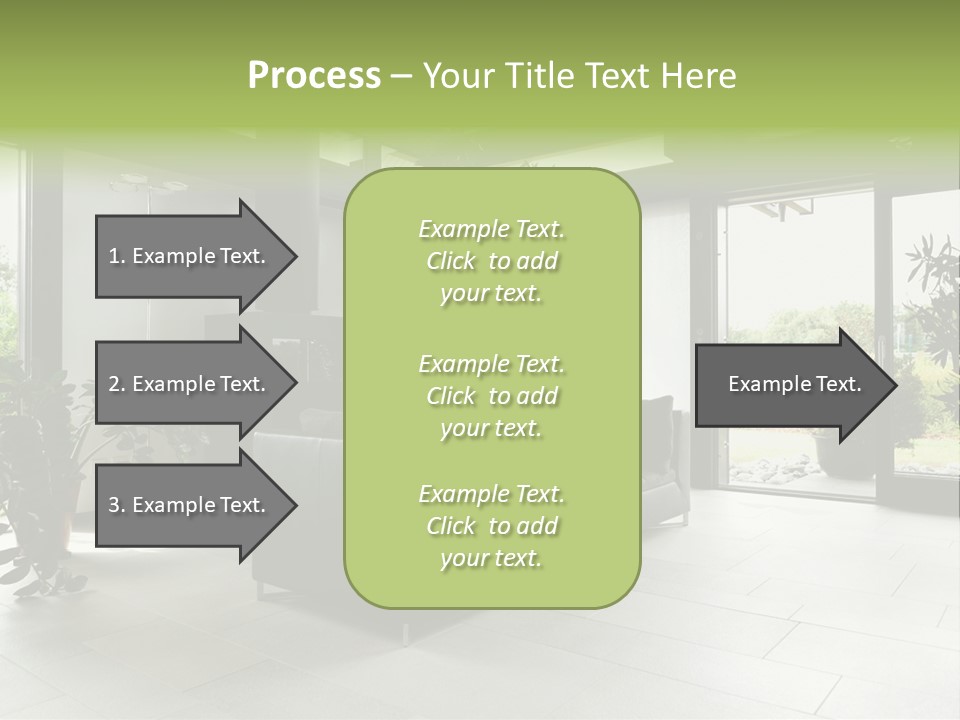 Living Black Apartment PowerPoint Template
