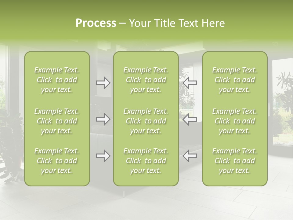 Living Black Apartment PowerPoint Template