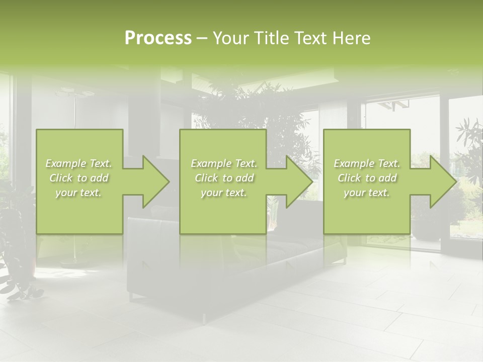 Living Black Apartment PowerPoint Template