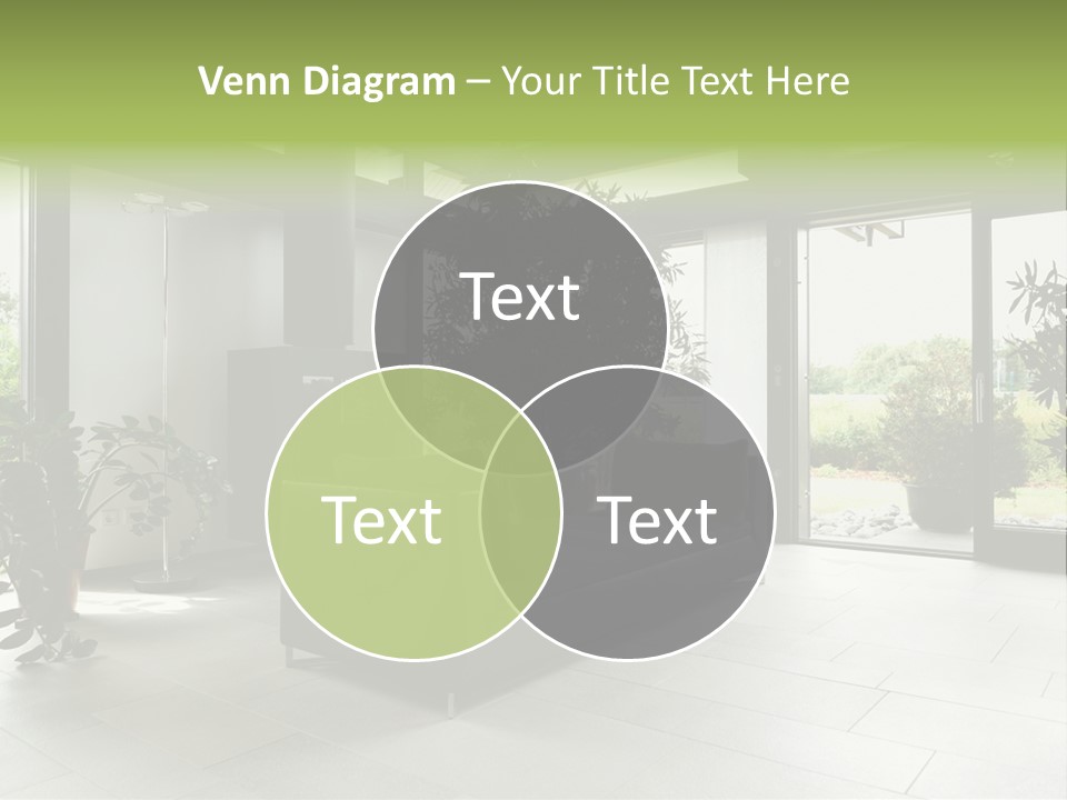 Living Black Apartment PowerPoint Template