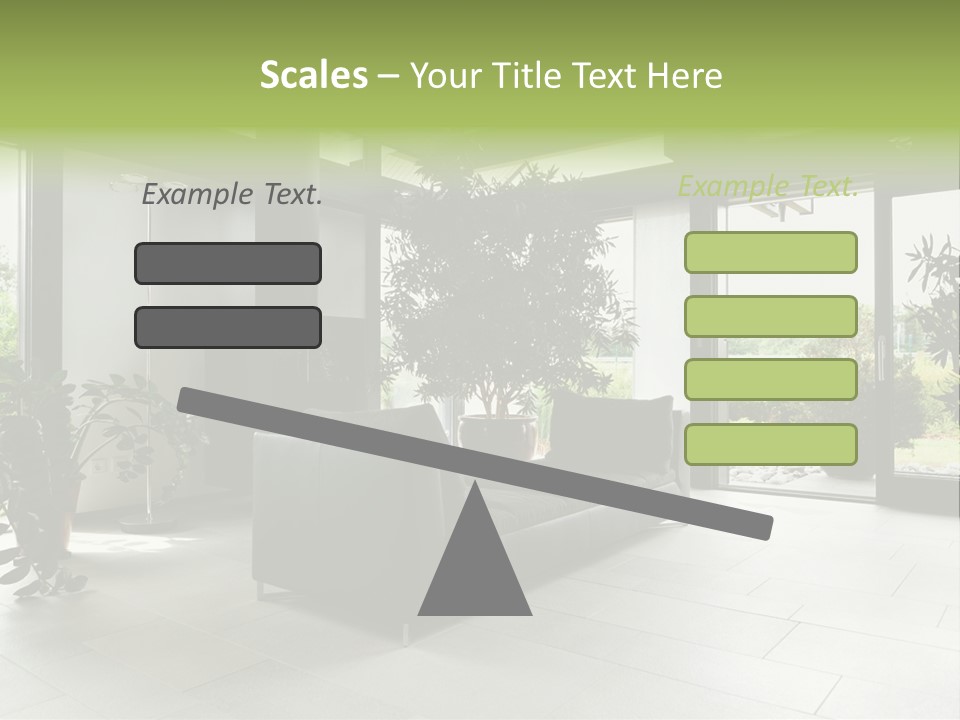 Living Black Apartment PowerPoint Template