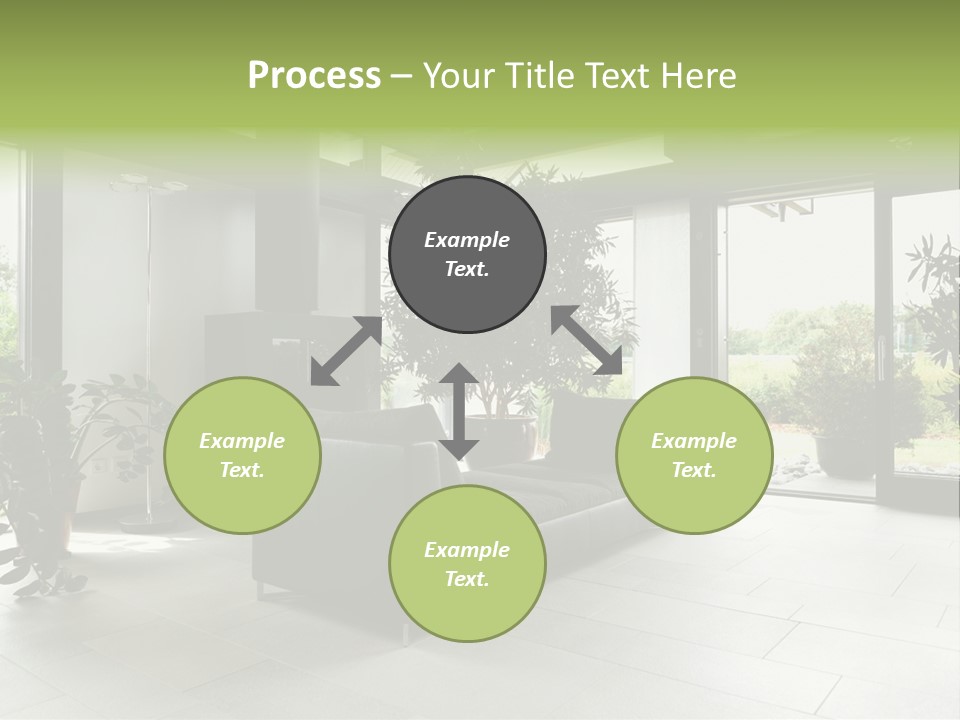 Living Black Apartment PowerPoint Template