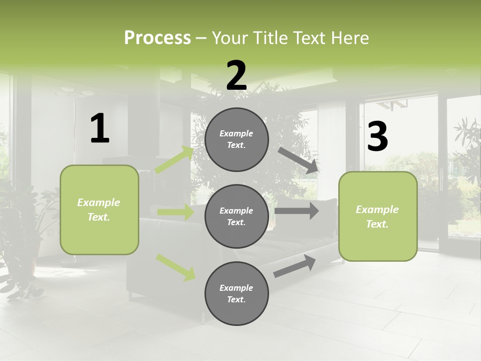 Living Black Apartment PowerPoint Template