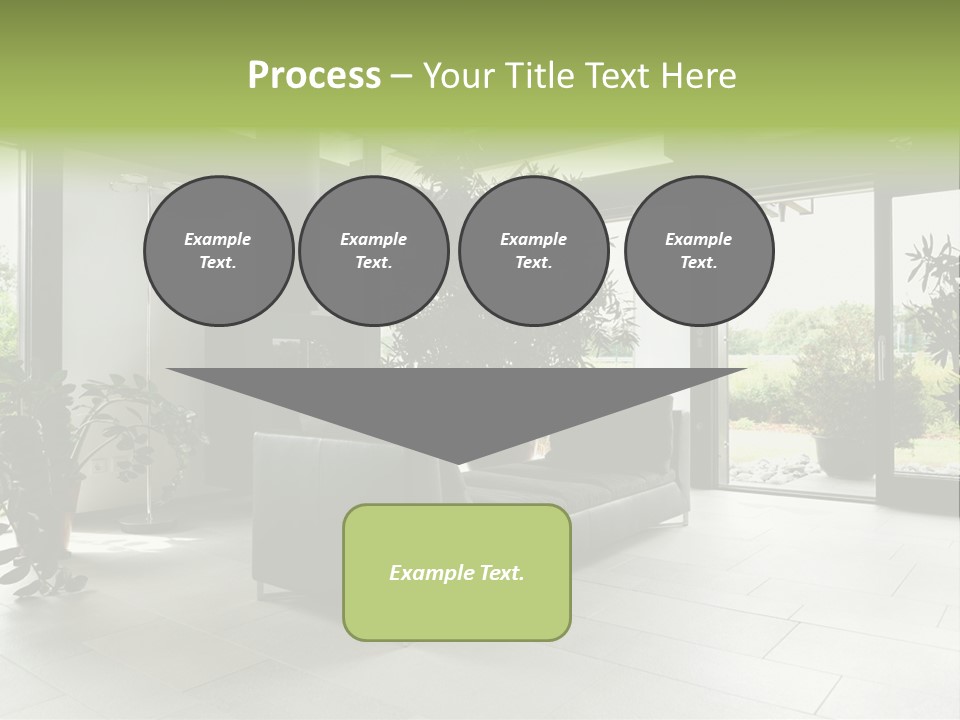 Living Black Apartment PowerPoint Template