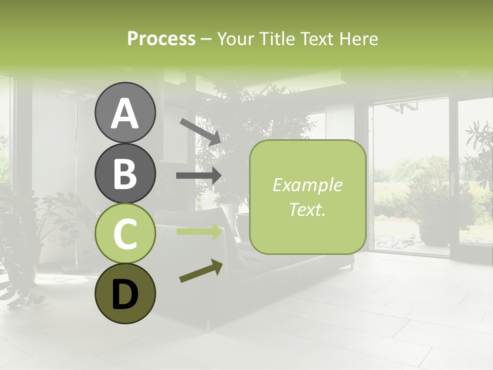 Living Black Apartment PowerPoint Template