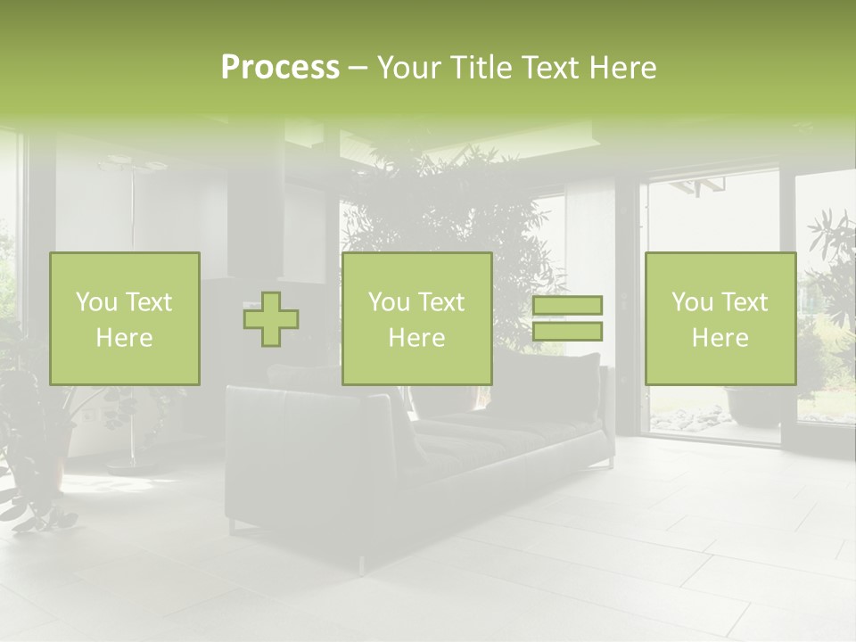 Living Black Apartment PowerPoint Template
