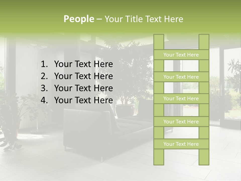 Living Black Apartment PowerPoint Template