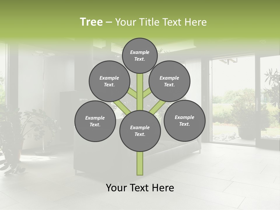 Living Black Apartment PowerPoint Template