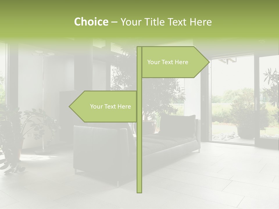Living Black Apartment PowerPoint Template
